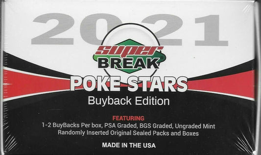 2021 Super Break Pokemon Poke Stars Buyback Edition – Official Pokemon TCG Product