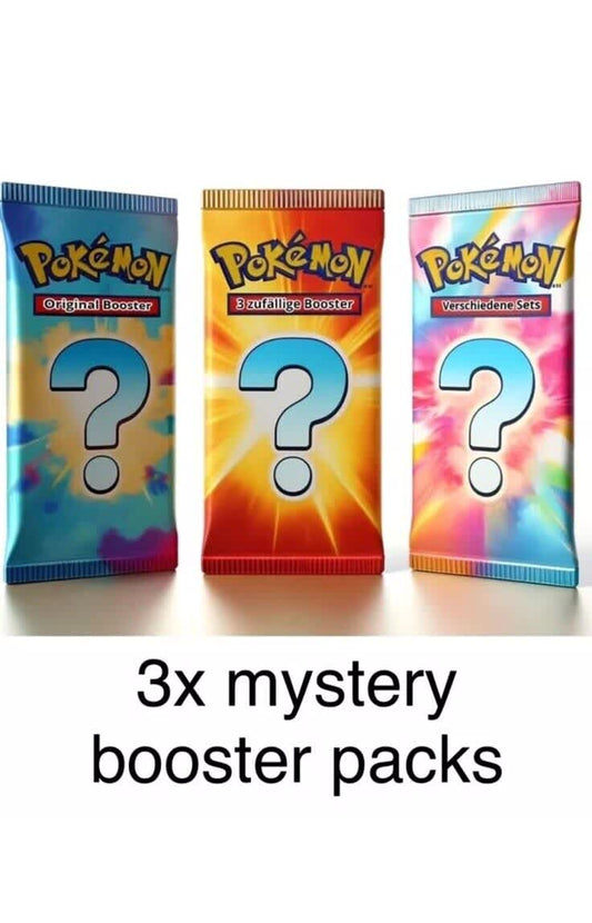 3x Pokemon Mystery Booster Packs – Authentic Japanese Pokemon Cards