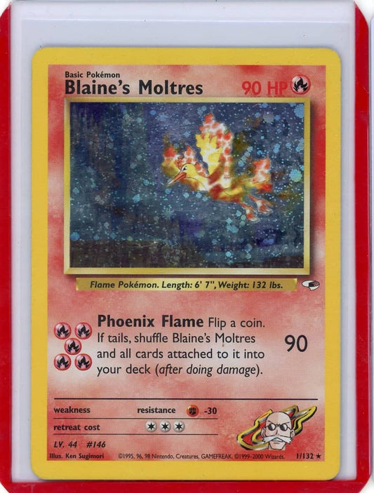 Blaine's Moltres Pokemon Gym Heroes Holo #1/132 – Official Pokemon TCG Product