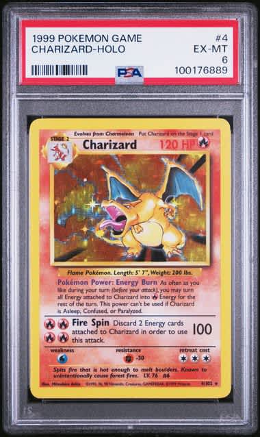 Charizard 1999 Pokemon Base Set Holo #4/102 PSA 6 – Official Pokemon TCG Product