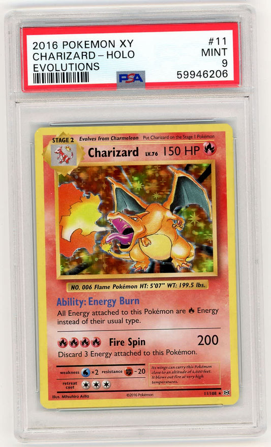 Charizard Pokemon XY Evolutions Holofoil #11/108 PSA 9 – Official Pokemon TCG Product