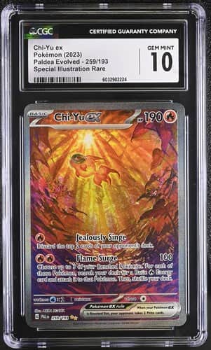 Chi-Yu ex Pokemon Paldea Evolved Special Illustration Rare #259/193 CGC 10 – Official Pokemon TCG Product