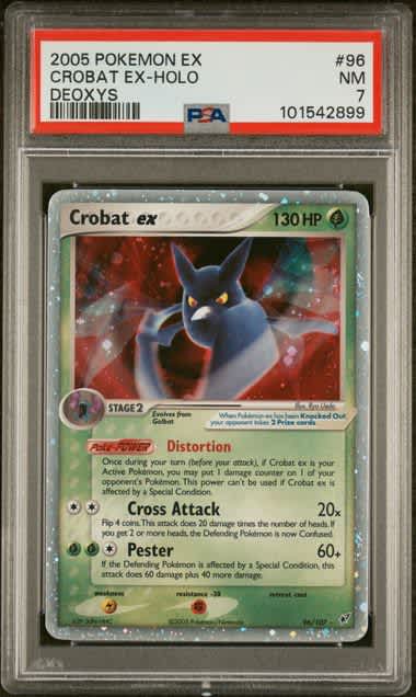 Crobat ex Pokemon Deoxys #96/107 PSA 7 – Official Pokemon TCG Product