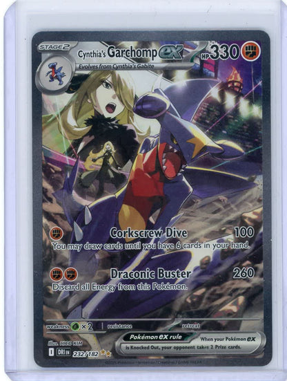 Cynthia's Garchomp ex Pokemon Destined Rivals Special Illustration Rare #232/182 – Official Pokemon TCG Product