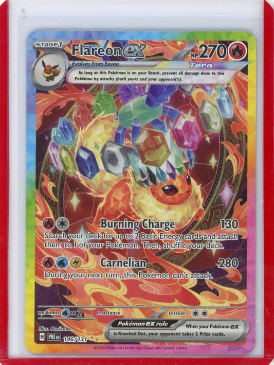 Flareon ex Pokemon Prismatic Evolutions Special Illustration Rare #146/131 – Official Pokemon TCG Product