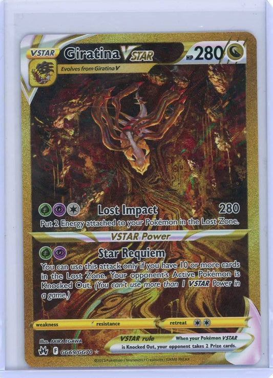 Giratina Vstar Pokemon Crown Zenith Gold Galarian Gallery #GG69/GG70 – Official Pokemon TCG Product