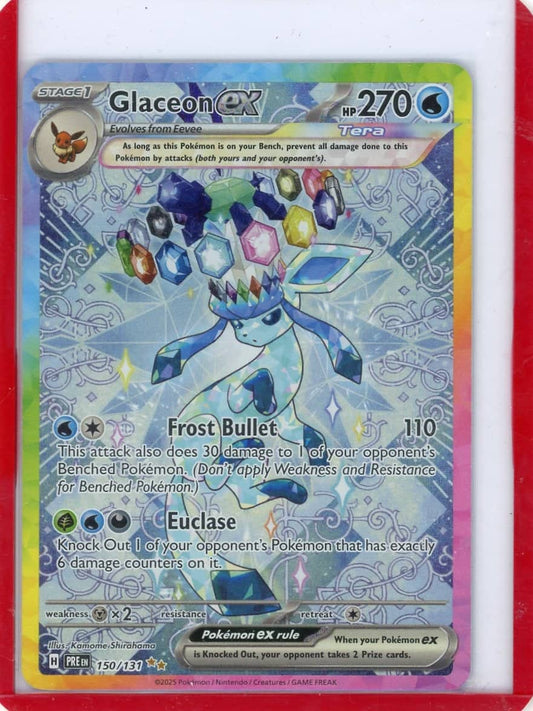 Glaceon ex Pokemon Prismatic Evolutions Special Illustration Rare #150/131 – Official Pokemon TCG Product