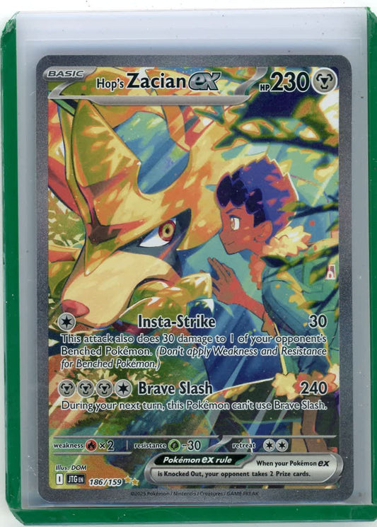 Hop's Zacian ex Pokemon Journey Together Special Illustration Rare #186/159 – Official Pokemon TCG Product