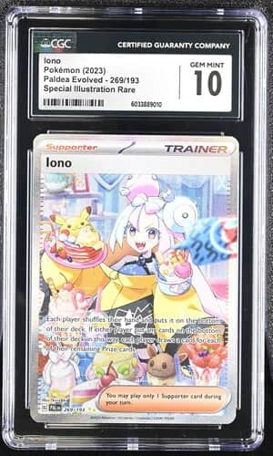 Iono 2023 Pokemon Paldea Evolved Special Illustration Rare holo #269/193 CGC 10 – Official Pokemon TCG Product