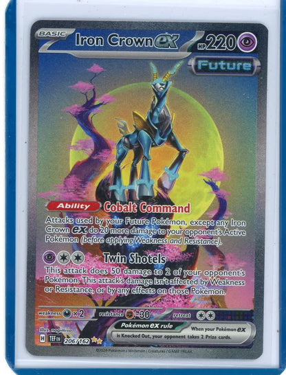 Iron Crown EX 2024 Pokemon Temporal Forces rare holo 206/162 – Official Pokemon TCG Product