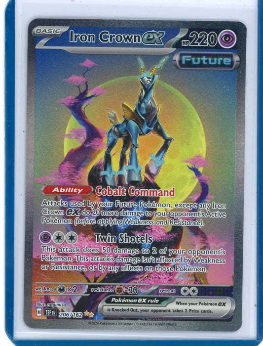 Iron Crown EX 2024 Pokemon Temporal Forces rare holo 206/162 – Official Pokemon TCG Product