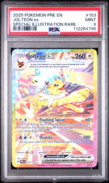 Jolteon Pokemon Prismatic Evolutions Special Illustration Rare #153/131 PSA 9 – Official Pokemon TCG Product