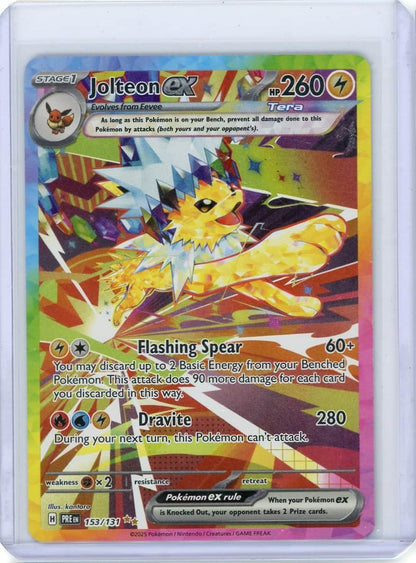 Jolteon ex Pokemon Prismatic Evolutions Special Illustration Rare #153/131 – Official Pokemon TCG Product