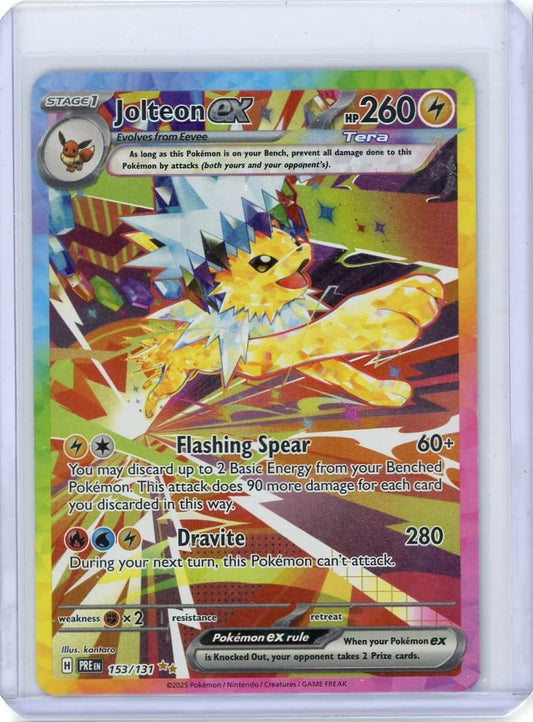 Jolteon ex Pokemon Prismatic Evolutions Special Illustration Rare #153/131 – Official Pokemon TCG Product