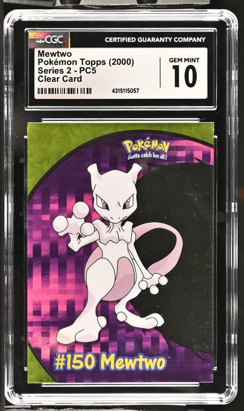Mewtwo Clear Card 2000 Pokemon Topps S2 PC5 CGC 10 – Official Pokemon TCG Product
