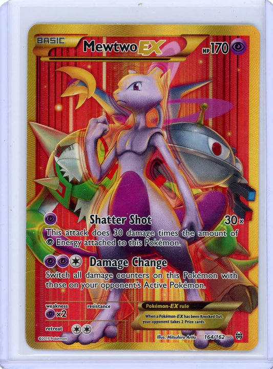 Mewtwo EX Pokemon BREAKthrough Gold Secret Rare #164/162 – Official Pokemon TCG Product