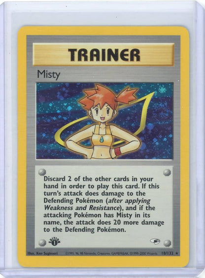 Misty Pokemon Gym Heroes 1st Edition Holo #18/132 – Official Pokemon TCG Product