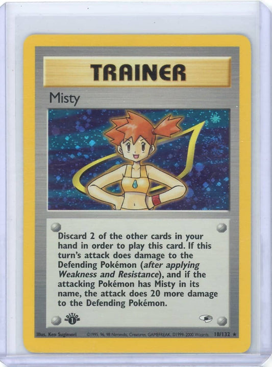 Misty Pokemon Gym Heroes 1st Edition Holo #18/132 – Official Pokemon TCG Product