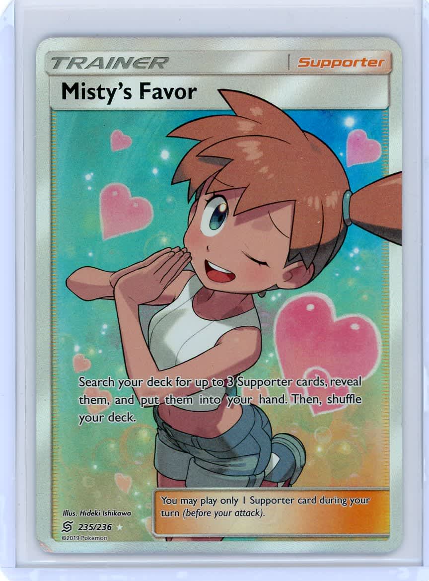 Misty's Favor Pokemon Sun & Moon Unified Minds Full-Art #235/236 (LP-) – Official Pokemon TCG Product