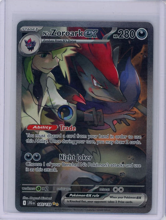 N's Zoroark ex 2025 Pokemon Journey Together Special Illustration rare holo 185/159 – Official Pokemon TCG Product