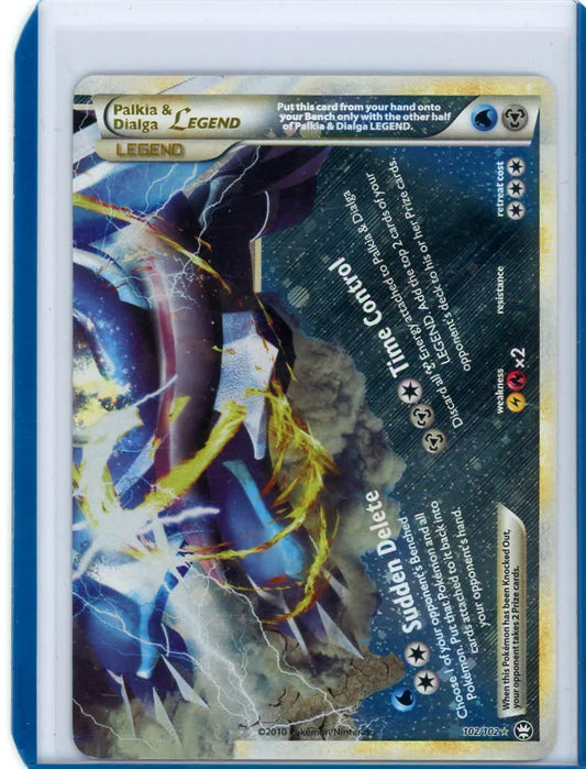Palkia & Dialga Legend Pokemon HGSS Triumphant #102/102 (Bottom) – Official Pokemon TCG Product