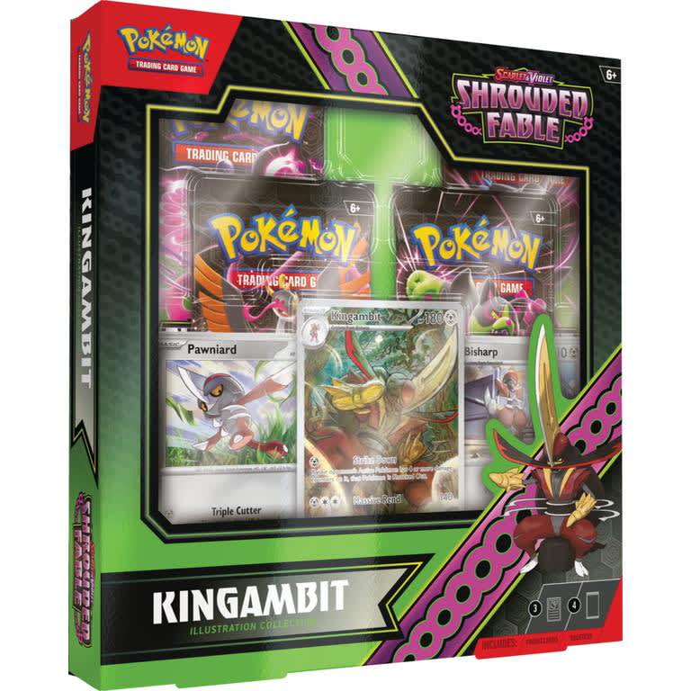 Pokemon Scarlet & Violet Shrouded Fable Kingambit Illustration Collection 6 Box Case – Official Pokemon TCG Product