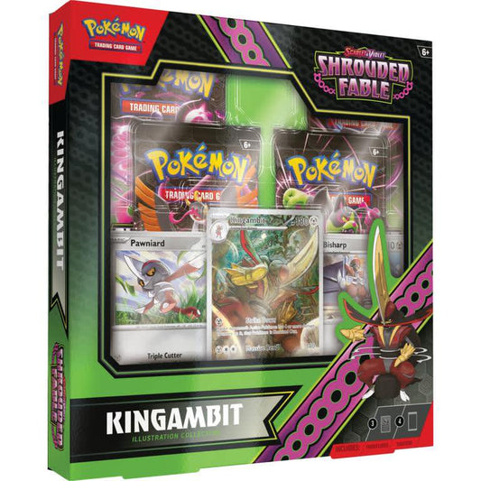 Pokemon Scarlet & Violet Shrouded Fable Kingambit Illustration Collection 6 Box Case – Official Pokemon TCG Product