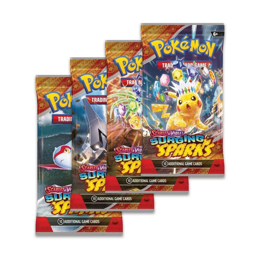 Pokemon TCG Surging Sparks - Booster Packs SET OF 4 – Authentic Japanese Pokemon Cards