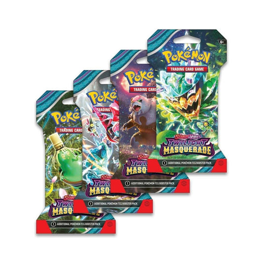 Pokemon TCG Twilight Masquerade Sleeved - Booster Packs SET OF 4 – Authentic Japanese Pokemon Cards