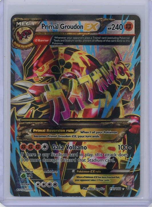Primal Groudon EX Pokemon XY Primal Clash Full-Art #151/160 (MP) – Official Pokemon TCG Product