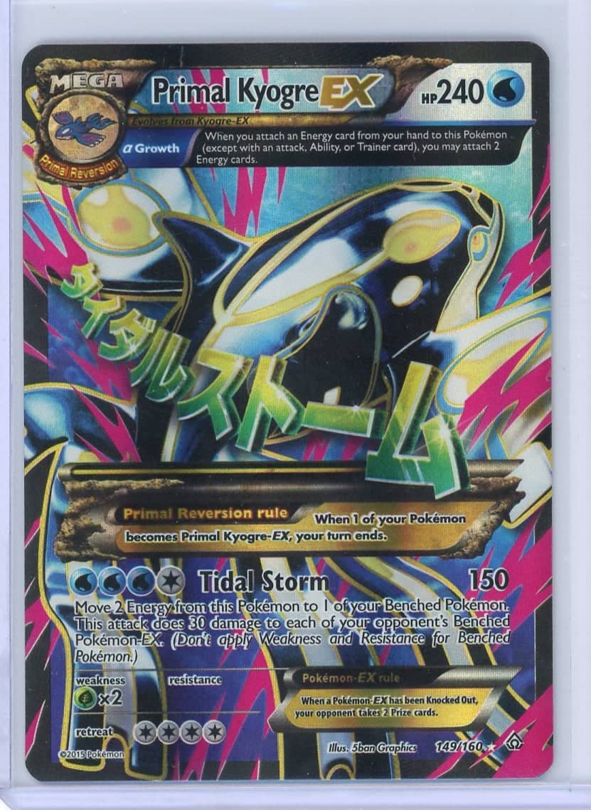 Primal Kyogre EX Pokemon XY Primal Clash Full-Art #149/160 (LP) – Official Pokemon TCG Product