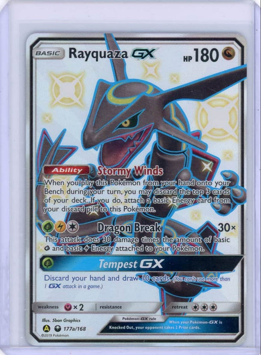 Rayquaza GX Pokemon Celestial Storm Shiny Full-Art #177a/168 – Official Pokemon TCG Product