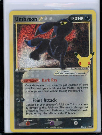 Umbreon Gold Star Pokemon Celebrations Classic Collection #17/17 – Official Pokemon TCG Product