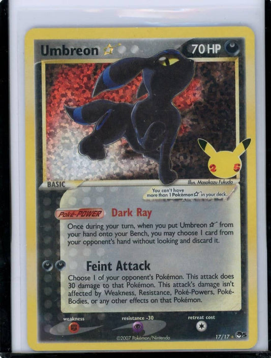 Umbreon Gold Star Pokemon Celebrations Classic Collection #17/17 – Official Pokemon TCG Product