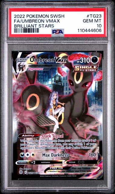Umbreon Vmax Pokemon Brilliant Stars Trainer Gallery #TG23/TG30 PSA 10 – Official Pokemon TCG Product