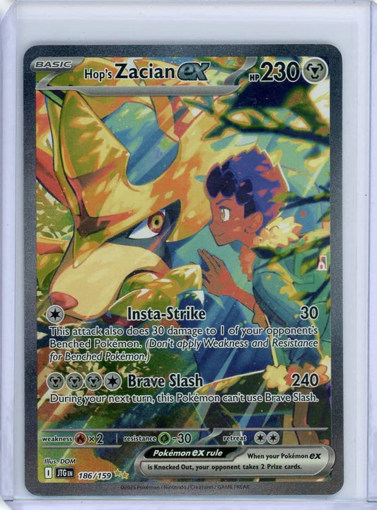 Zacian ex 2023 Pokemon Journey Together Special Illustration Rare Holo #186/159 – Official Pokemon TCG Product