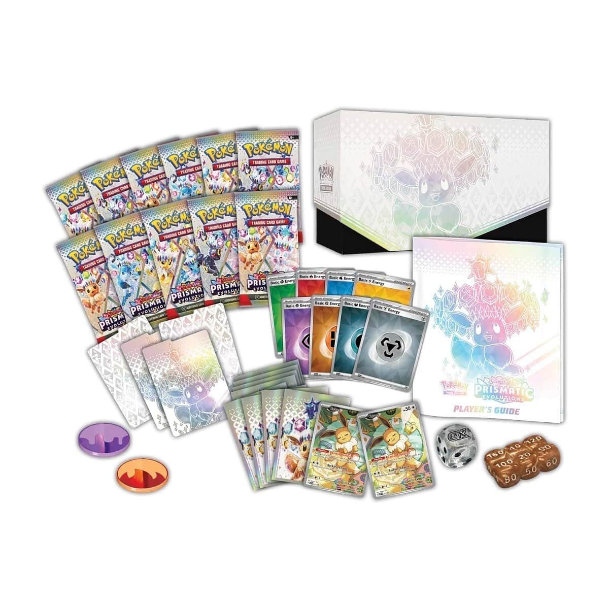 Pokemon TCG Prismatic Evolutions - Elite Trainer Box – Complete Trainer Kit with Accessories