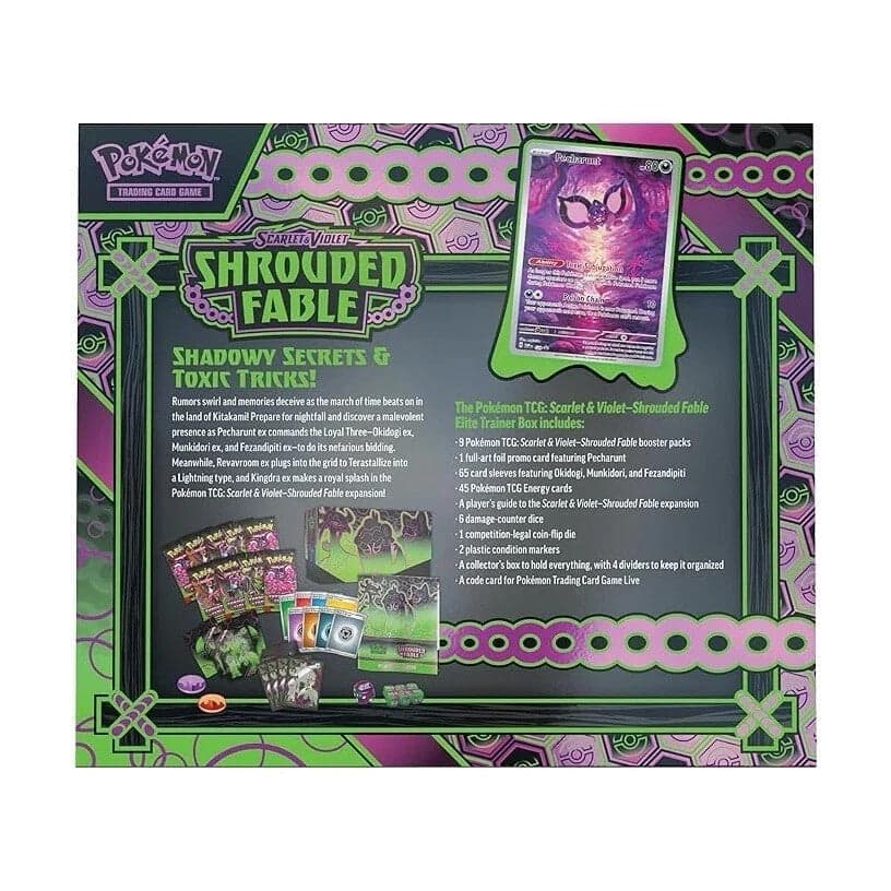 Pokemon TCG Scarlet & Violet - Shrouded Fable Elite Trainer Box – Complete Trainer Kit with Accessories