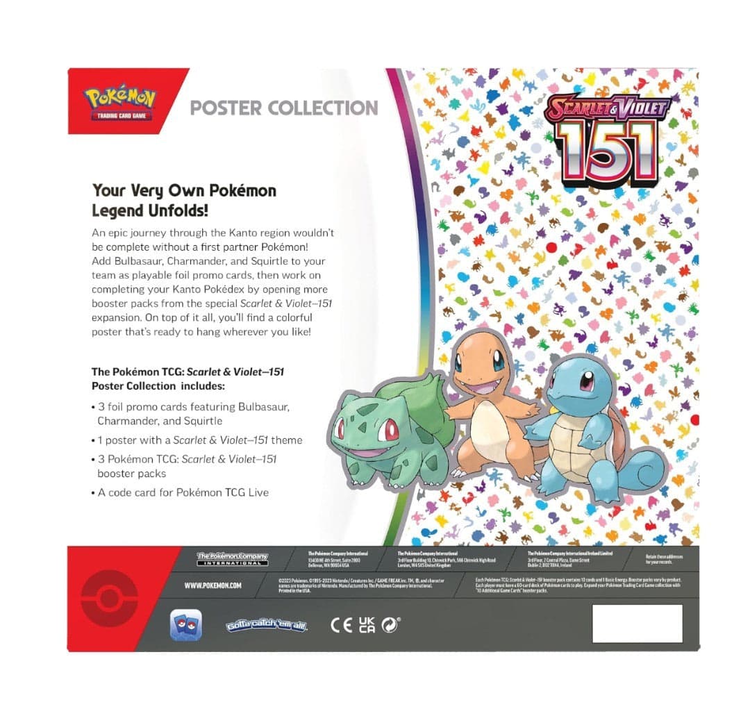 Pokemon TCG Scarlet & Violet - 151 Poster Collection Box – Official Pokemon TCG Product