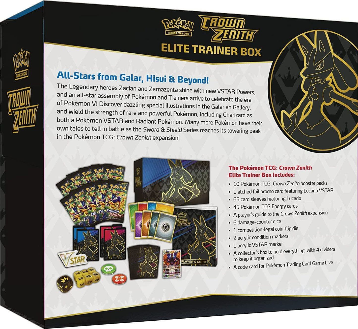 Pokemon TCG Crown Zenith - Elite Trainer Box – Complete Trainer Kit with Accessories