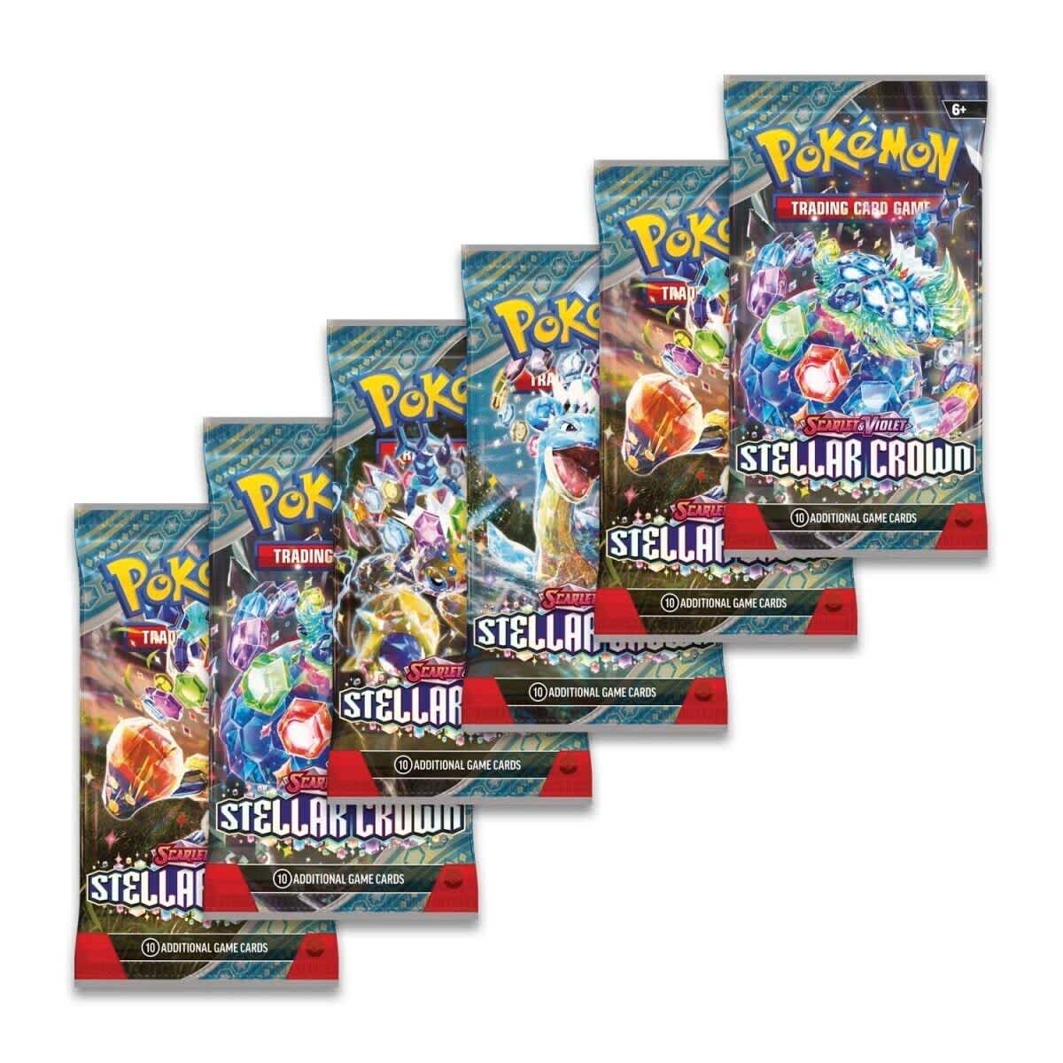 Pokemon TCG Scarlet & Violet - Stellar Crown 6 Pack Booster Bundle – Official Pokemon TCG Product