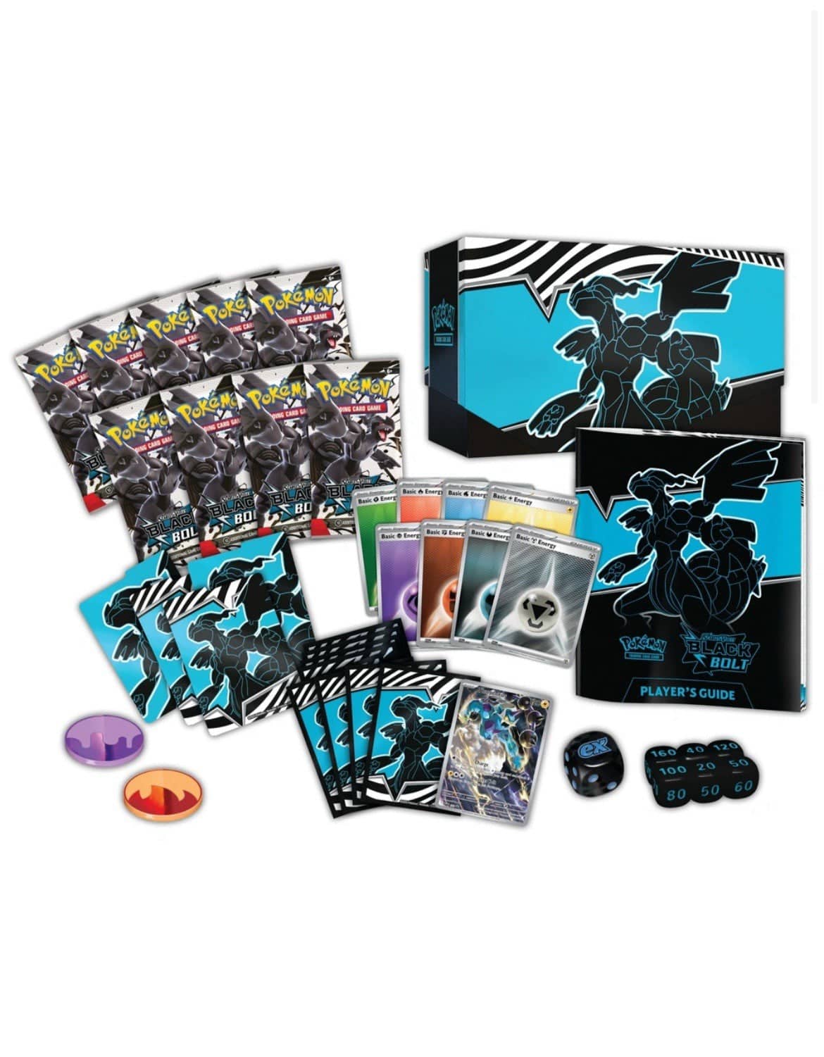 Pokemon TCG Scarlet & Violet - Black Bolt Elite Trainer Box ETB – Complete Trainer Kit with Accessories