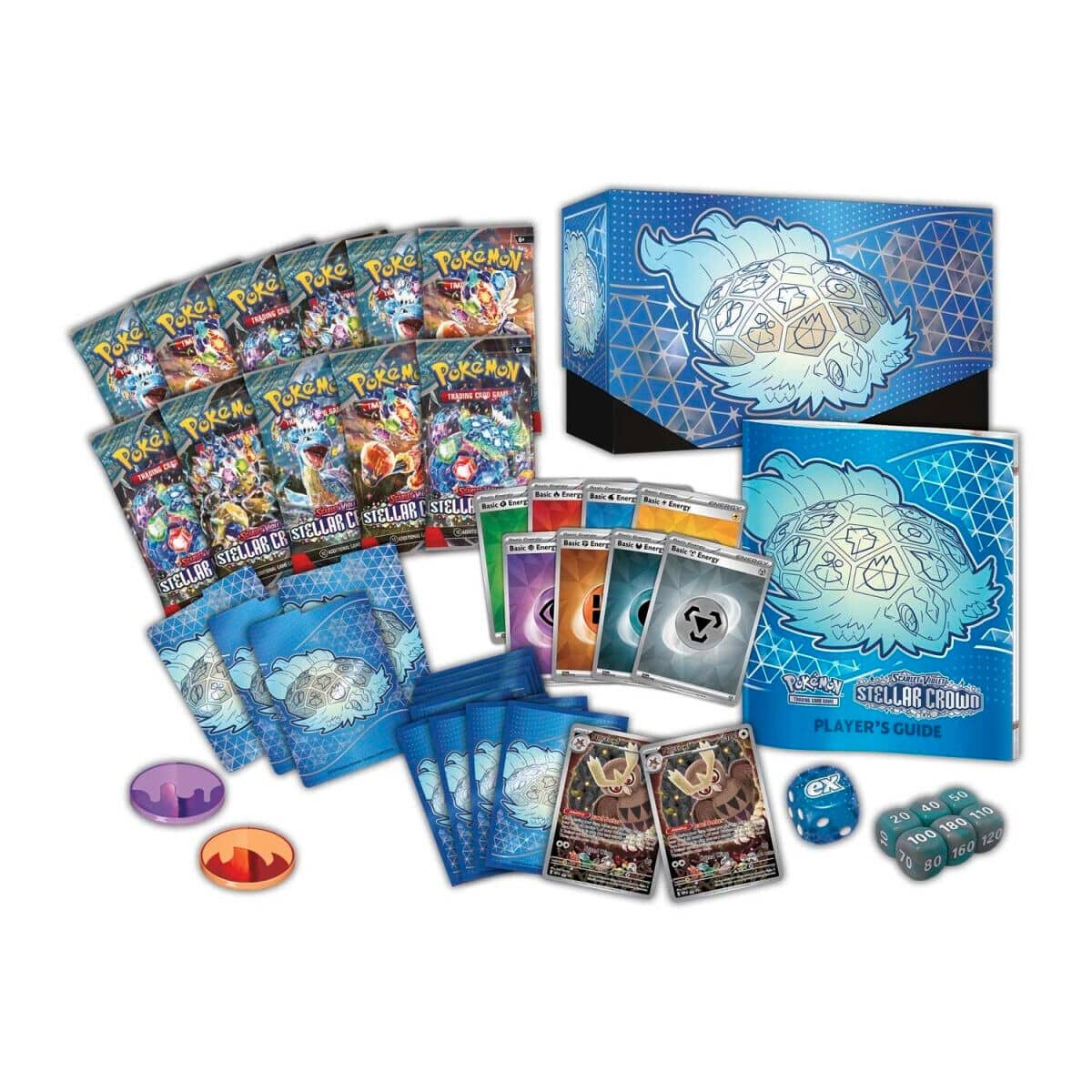 Pokemon TCG Scarlet & Violet - Stellar Crown Pokemon Center Elite Trainer Box – Complete Trainer Kit with Accessories