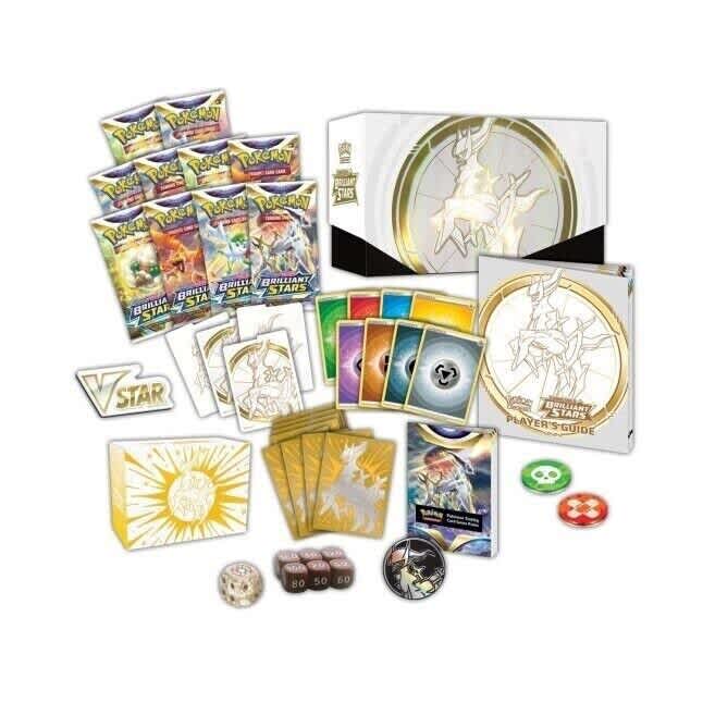 Pokemon TCG Sword & Shield Brilliant Stars Pokemon Center Elite Trainer Box – Complete Trainer Kit with Accessories