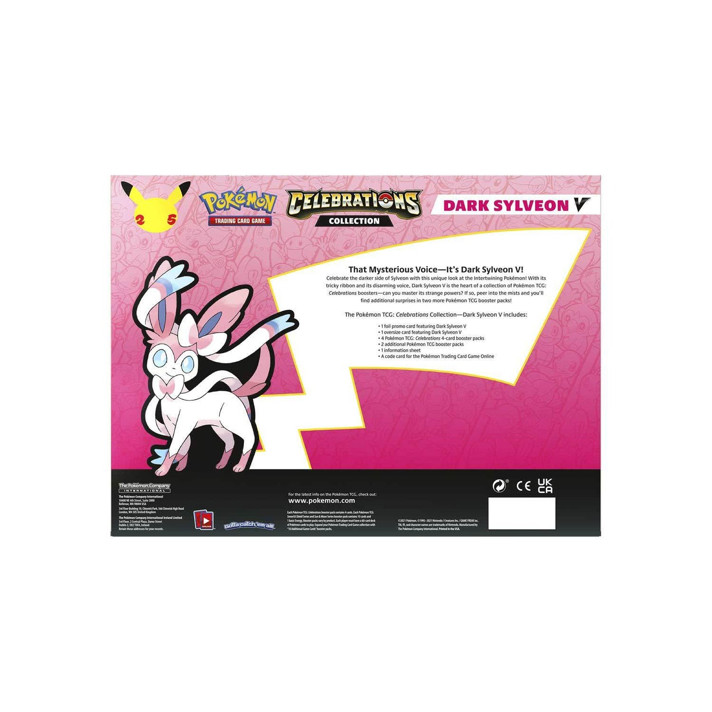 Pokemon TCG Celebrations Dark Sylveon V Collection Box – Official Pokemon TCG Product