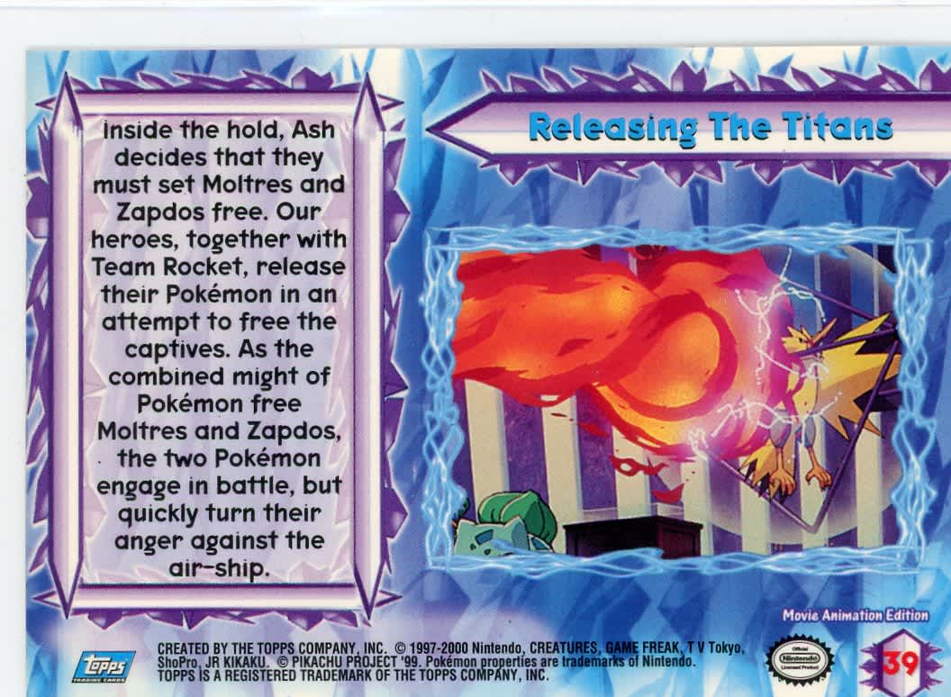 Releasing The Titans Holo Blue Logo Pokemon The Movie 2000 – Official Pokemon TCG Product
