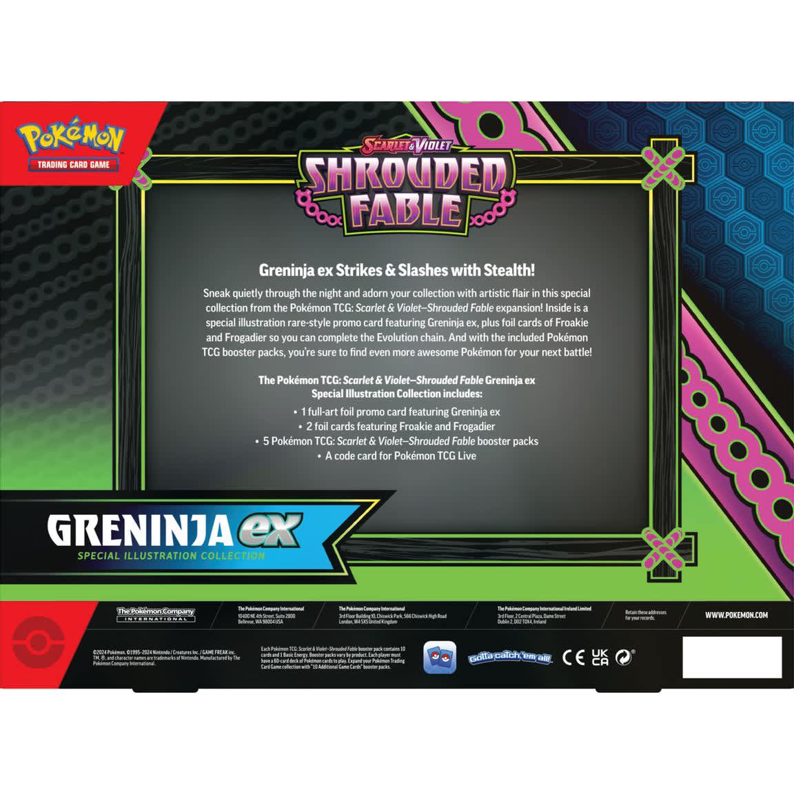Pokemon Scarlet & Violet Shrouded Fable Kingdra/Greninja EX Special Illustration Collection – Official Pokemon TCG Product
