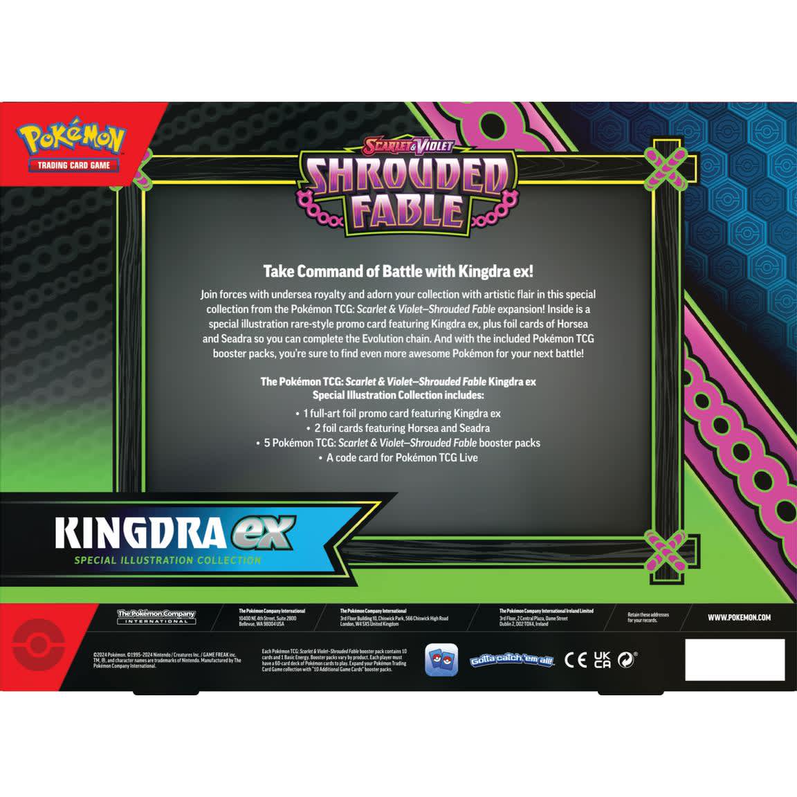 Pokemon Scarlet & Violet Shrouded Fable Kingdra/Greninja EX Special Illustration Collection – Official Pokemon TCG Product